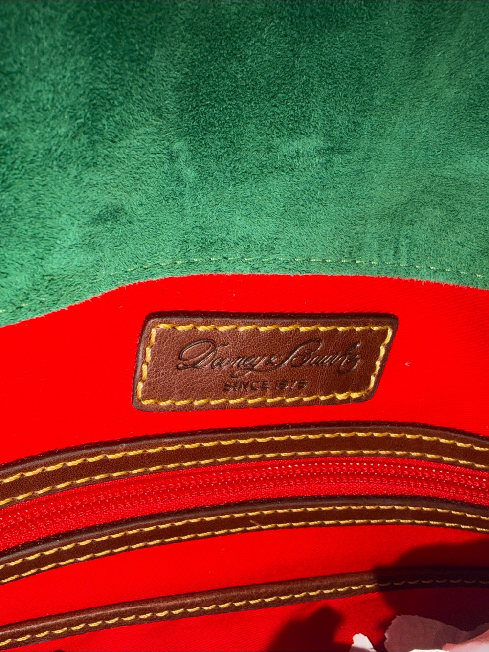 Dooney & Bourke Florentine Satchel in chestnut with charms - Picture 6 of 10